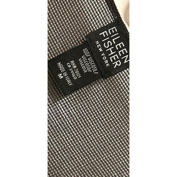 Eileen Fisher Vtg 90s Transparent Avantgarde Italian Viscose Knit Mesh Cardigan - Picture 8 of 8